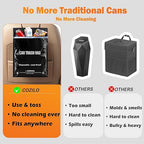 COZILO 50 Count Disposable Car Trash Can Bags, 2 Gallon Heavy Duty Alternative to Bulky Car Trash Can & Garbage Can, Leakproof Smellproof Hanging & Stick-On Garbage Bags for Car SUV Truck