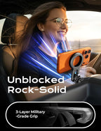 LISEN for iPhone 16 MagSafe Car Mount, [Quick Install] Magnetic Long Arm Mag Safe Car Phone Holder Vent, Car Accessories Gifts for Men Women Fit for iPhone 16 Pro Max 15 14 13 12 Plus Mini, Purple