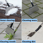 Garden Flat Shovel, 60in Heavy Duty Multi-Purpose Cleaning Shovel, Floor Scraper, Snow Shovel, for Trimming Lawn Edges, Removing ice and Snow, and Cleaning The Ground
