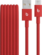 Beats USB-A to USB-C Woven Cable Fast Charging Durable and Tangle-Free Design Compatible Charger for Apple & Android Devices 
