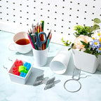 Jinei 12 Pcs Pegboard Bins and Cups with Hooks and Loops Peg Assortment Organizer Accessories Various Tool Organizer Pegboard