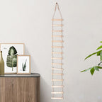 Wooden Rope Ladder Wall Hang, 1 Piece 7.87x59in Wooden Branch Ladder Climbing Plants Trellis Hanging Ornaments Ladder for Hom