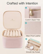 VLANDO Gifts for Teachers,Jewelry Box with 6 Velvet Jewelry Bags Travel Jewelry Storage for Women Girl Jewelry Organizer Neck