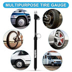 Tire Pressure Gauge 10-150 PSI, Heavy Duty Air Gauge Tire Pressure with Two Side Aluminum Scaleplate, Dual Head Truck Tire Gauges for Tire Pressure, 2 Pack