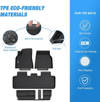 Nilight TPE Floor Mats for Tesla Model Y 7 Seater 2020 2021 2022 2023 2024 2025 All Weather Custom Fit Heavy Duty Floor Liners