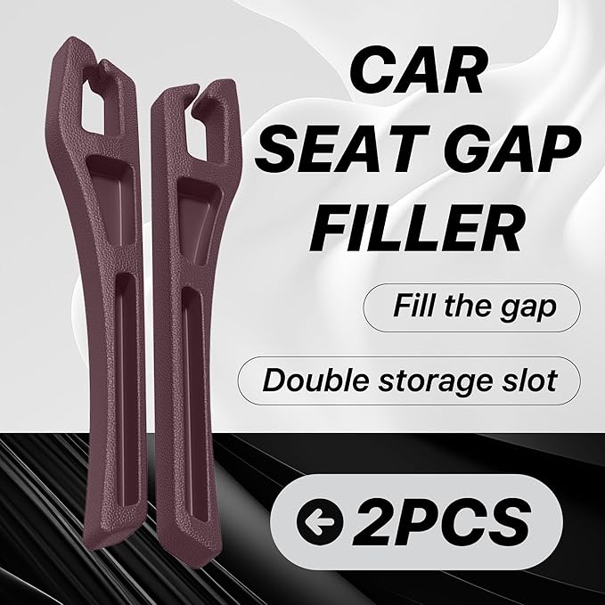 Car Seat Gap Filler Organizer, 2PCS Multifunctional Vehicle Fill Gap Blocker with Storage Slot Between Seat & Console, Anti-Drop Auto Interior Organization, Universal for SUV Truck Sedan(Red)