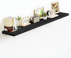 Vivelove 48 Inch Floating Shelves, Deep Wall Shelves with Invisible Brackets, Display Shlf for Bathroom Living Room Kitchen B