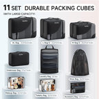 11 Set Packing Cubes for Travel, Gifts for Women Mom Kids, TSA Approved Bags for Makeup, Cosmetic, Toiletry, Suitcase Organiz
