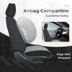Coverado Car Seat Covers Full Set, Car Seat Protector Waterproof, Nappa Leather Car Seat Cushion, Seat Covers for Cars, Front