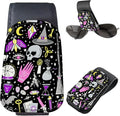 Sunglasses Holder for Car Visor, PU Leather Glasses Clip Organizer, Cute Magnetic Eyeglass Holder for Vehicle Sun Visor, Car Interior Accessory for Women & Men Mystic Goth Magic