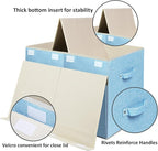 popoly Large Toy Box Chest with Lid, Collapsible Sturdy Toy Bin Storage Organizer Boxes Baskets for Kids, Boys, Girls, Nurser