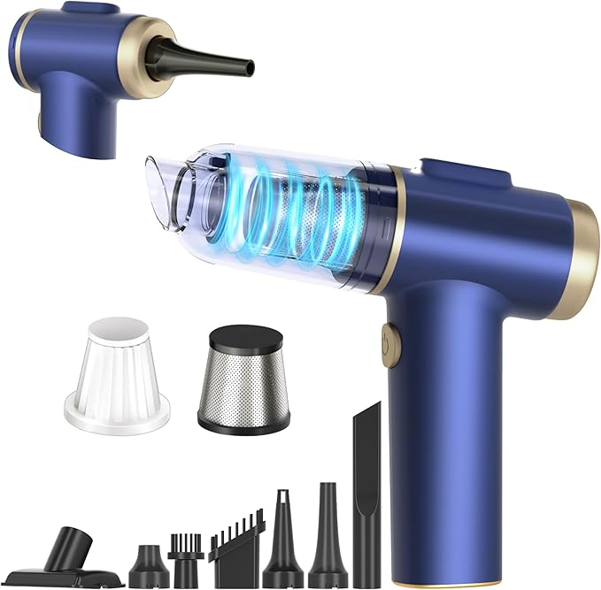 Handheld Car Vacuum Cleaner, 2-in-1 Portable Mini Car Vacuum Cleaner,16000Pa High Power & Air Duster, Handheld Vacuum Cordles