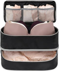 Cambond Travel Underwear Organizer Bag - 4-in-1 Soft Double Layer Bra Travel Bag, Portable Expandable Compression Packing Org