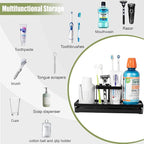 Toothbrush Holders for Bathrooms, Carbon Steel Tooth Brushing Holder Electric Toothbrush and Toothpaste Organizer Bathroom Ac