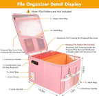 TOMKID 5200°F Fireproof Document Box, Fire Important Document Organizer with Lock, Upgraded Heat Insulated Filing Storage Cab