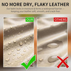 Leather Recoloring Balm and Leather Repair Kit for Furniture, Beige Leather Dye for Couches, Car Seats, Leather Paint & Stain
