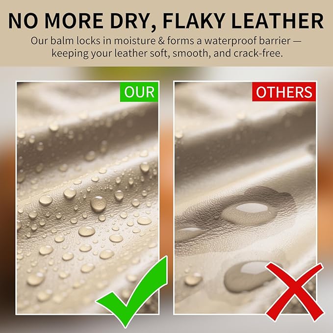 Leather Recoloring Balm and Leather Repair Kit for Furniture, Beige Leather Dye for Couches, Car Seats, Leather Paint & Stain