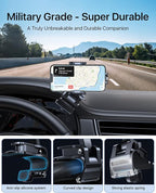 andobil Universal Car Phone Clip Holder [Military Sturdy, Firmly Grip & Never Slip] Ultra Stable Dashboard Cell Phone Mount for Car Dash Fits All iPhone 16 15 14 13 12 Pro Max Android Samsung GPS