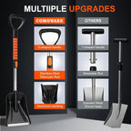 COMOWARE Extendable Snow Brush for Car, Ice Scrapers for Car Windshield Combo Kit with 270° Pivoting Head, 6-in-1 Snow Removal Tool with Snow Shovel Snow Scraper for Car, Truck, SUV, Winter Car Kit