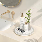 10 Oak Wood Bathroom Tray for Counter, Vanity Tray for Perfume Lotion Candle Makeup Jewelry Sink Soap Holder Turntable