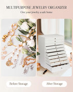 GUKA Large Jewelry Box, Jewelry Case with 10 Drawers for Big and Small Jewelry, Jewelry Storage Organizer for Watch Earrings 