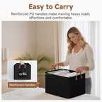 StorageWorks Storage Bins, Fabric Storage Bins for Shelves, Extra Large Storage Baskets with Metal Frame, Closet Baskets and 