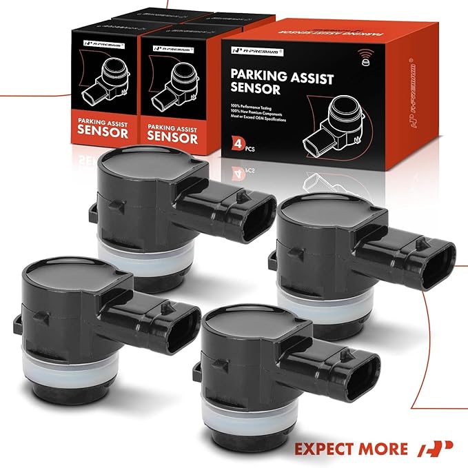 A-Premium 4-PC Front Outer Reverse Backup Parking Assist Sensor Compatible with Mercedes-Benz Models - C300, C350e, C43 AMG, 