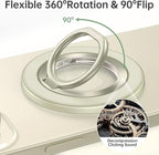 SYNCWIRE Magnetic Phone Ring Holder for MagSafe, 360° Rotation Cell Phone Grip Stand Finger Ring Kickstand Two-Sided Magnet Compatible with iPhone 17 Pro Max 16 15 14 13 12 MagSafe Accessories