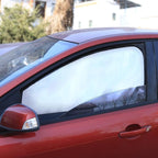 Silver Car Window Sun Shade - Side Thiken Curtain Magnetic 100% Block Light Car Window Covers with Cooler Feeling (Silver, D-Front-2pcs)