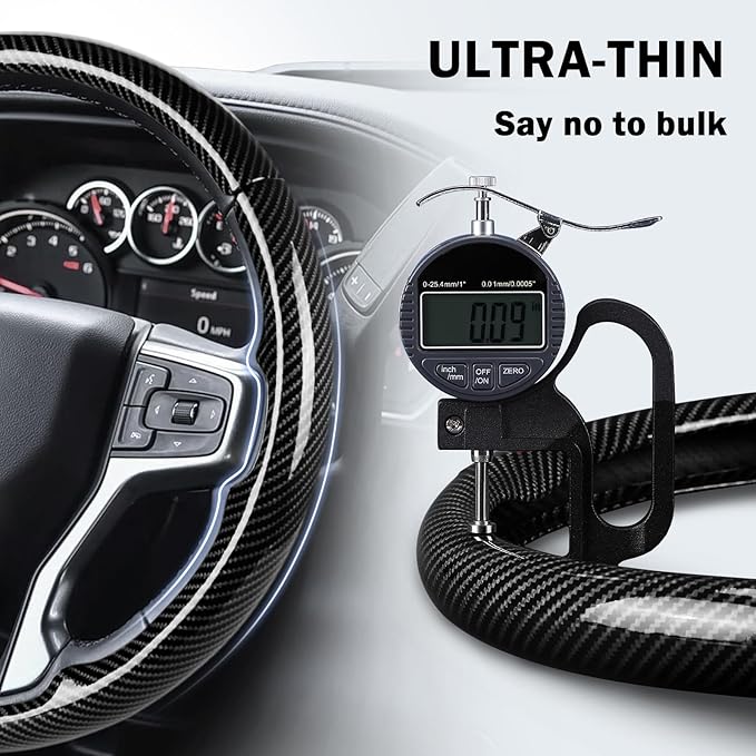 Steering Wheel Cover for Chevy Silverado 1500 2019-Present/ 2500 3500 2020-Present/Blazer 2019-Present (Gasoline Models)/ Suburban Tahoe 2021-2024, Car Steering Wheel Cover Accessories for Chevrolet