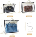 Interesse 9 Pack Dust Bags for Handbags, Clear Handbag Storage, Purse Storage Organizer for Closet, Purse Cover Hanging Close