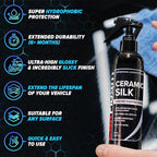 Carfidant Ceramic Silk - Ceramic Coating Spray - High Gloss, Hydrophobic Protection & Chemical Resistance for Cars, RVs & Boats - Long-Lasting Shine & Durability for Exterior Detailing - 8 fl. Oz.