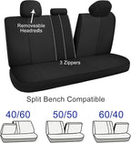 CAROMOP Waterproof Car Seat Cover Full Seats, Neoprene Seat Covers for Cars,Split Bench Compatible Car Interior Covers, Unive