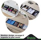 Drawer Organizer Clothes Set of 12 Black - Dresser Organizer For Nursery, Bedroom, Closet - Perfect Baby Clothes Organizer an
