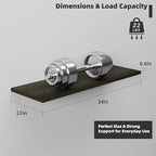 Floating Shelf Board for Wall 5/8" – No Brackets – 24" L x 10" W x 0.6" T Ash Melamine Wood Floating Shelves for Bathroom, Ki
