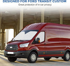 Ford Transit 2015-2023 Sun Shade 3-Piece Set - Custom Fit Windshield & Front Side Window Sunshades | Heat Reflective UV Blocker Privacy Cover for Transit T150 T250 T350 T350HD Van