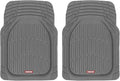 Motor Trend 2 Piece Front Car Floor Mats- Gray FlexTough Contour Liners-Deep Dish Heavy Duty Rubber Floor Mats for Car SUV Truck & Van-All Weather Protection, Universal Trim to Fit