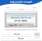 Goowin Tension Curtain Rod 28 to 48 Inch, 5/8" Diameter No Drilling Small Rod, Expandable Spring Loaded Curtain Rods, Rods fo