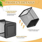 Colingmill 6 Set Slatwall Cups with Hook Black Metal Slatwall Organizer Accessories Slat Wall Basket Bin Pencil Mesh Wire Hol