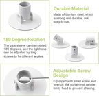 Shower Curtain Rod Bracket, 2Pcs 26mm Inner Diameter Titanium Steel Shower Curtain Rod Single Swivel Flange Easy Installation