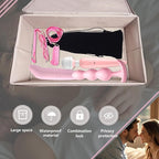 Locking Adult Game Toy Storage Organizer Lock Box Toy Storage Bins Women and Men Game Toys Storage Bags with 2 Drawstring Bag