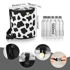 linqin Black and White Cow Pattern Car Trash Can with Lid Leak Proof Car Trash Bag Waterproof Car Garbage Can, Multipurpose Trash Bin Hanging for Minivan SUV Truck