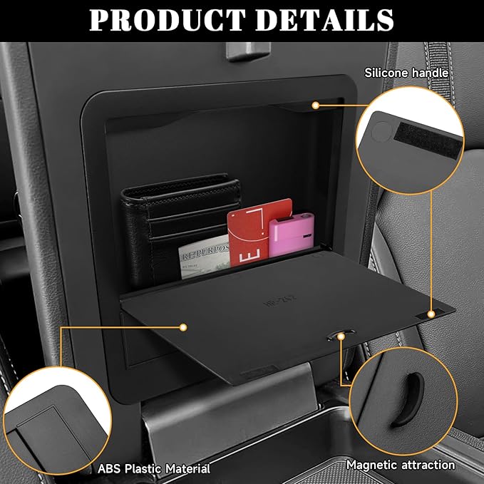 3PCS Center Console Organizer Compatible with Honda 2023-2025 2026 Pilot & 2024-2026 Passport & 2024 2025 Ridgeline Accessories Armrest Divider Hidden Box Organizer