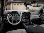 West Llama Customized Auto Car Steering Wheel Cover for Dodge RAM 1500 2500 3500, 15.5-16 inch(Black+Gray Line-Large Size)