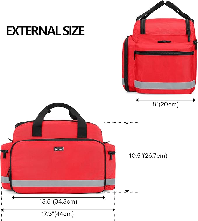 Trunab Home Health Nurse Bag Medical Bag Organizer with Handle and Shoulder Strap for Home Visit, Travel, Nursing Student