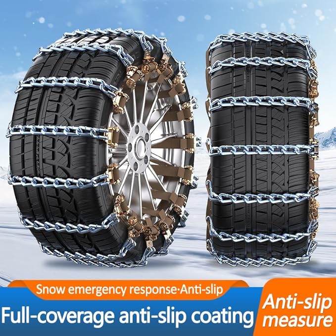 Auto Tightening Snow Chains for Fiat Panda EasyPower (LPG) 2008 2009 2010 2011 2012,adjustable portable highly stable anti-sl