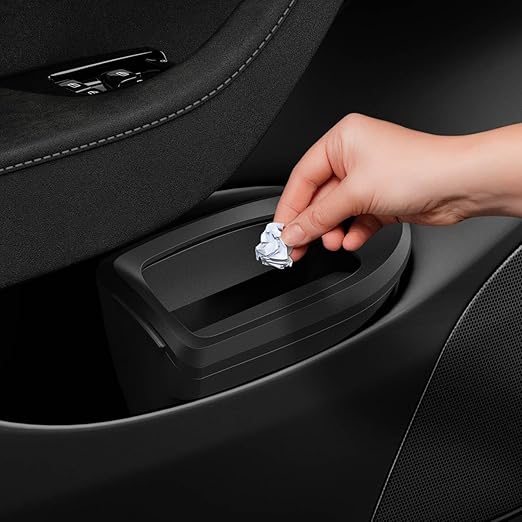 Spigen Door Pocket Car Trash Can [with Magnetic Lid] Waterproof Door Pocket Organizer for Legacy Tesla Model Y (2020-2024) [Not for New Model Y Juniper 2026/25] - Driver Side only