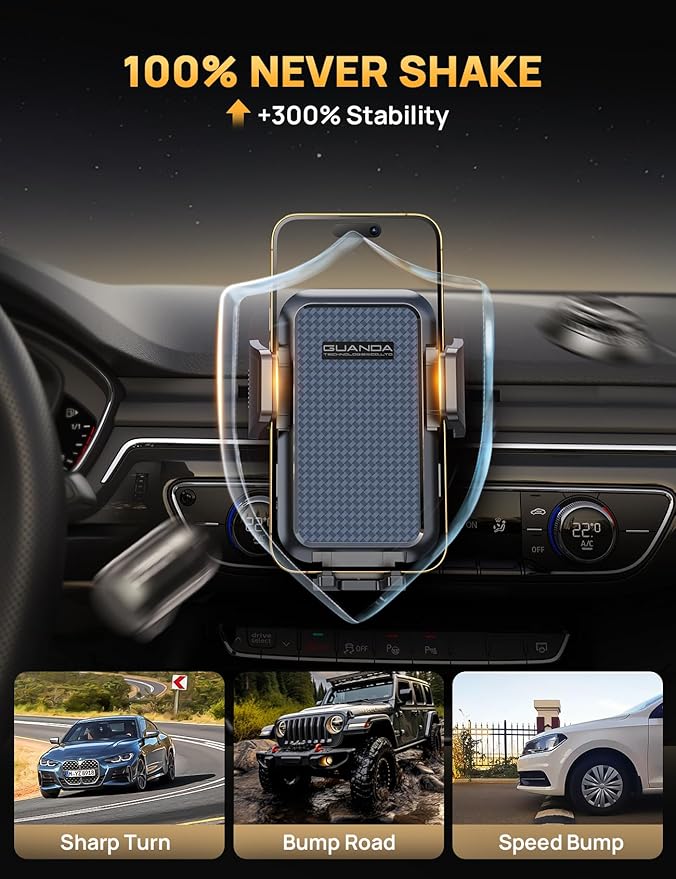CD Slot Phone Mount, Upgraded Car Phone Holder [Thick Cases Friendly], 360° Adjustable Universal Phone Mount for Car CD Slot Mount for iPhone & Android Cell Phones (Light Grey)