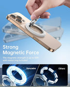 SYNCWIRE Magnetic Phone Ring Holder for MagSafe [2 Pack], 360° Rotation Dual Sided Magnet Grip Cell Phone Ring Stand Finger Kickstand Compatible with iPhone 17 16 15 14 13 12 Pro Max fits MagSafe