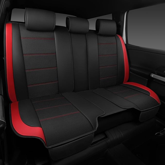 CAR PASS 5 Seats Leather Car Seat Covers, Sideless Car Seat Protectors with Storage Pocket, Water Resistance Seat Cover, Univ